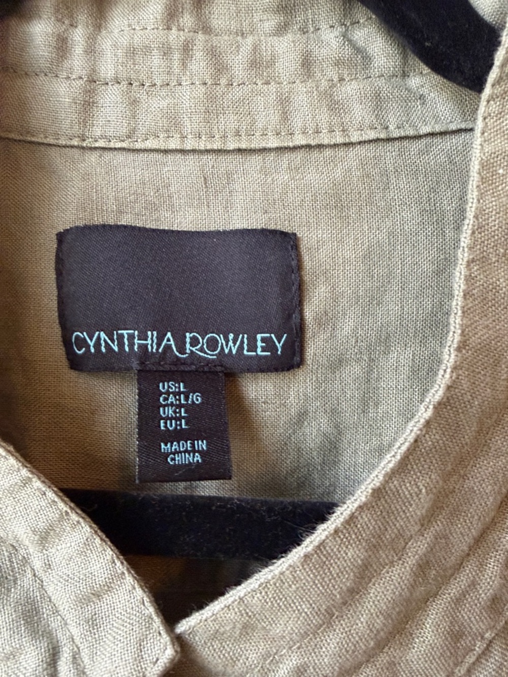 Cynthia Rowley Olive Green Drawstring Utility Linen Jacket - Picture 2 of 6